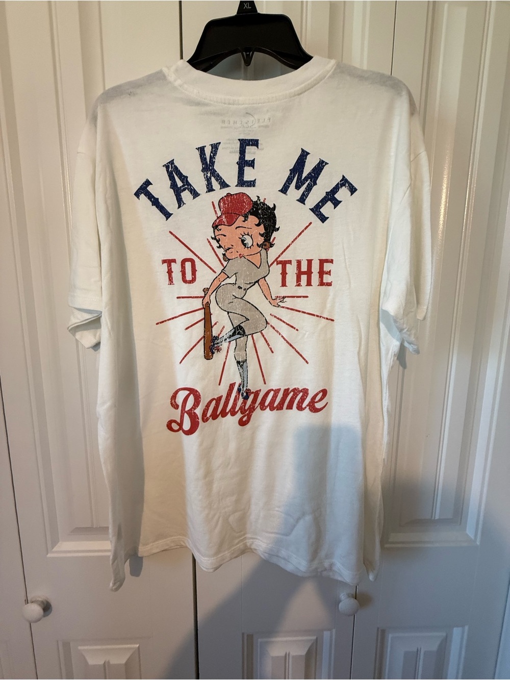 Betty Boop 'Take Me to the Ballygame' White Women’s Graphic Tee